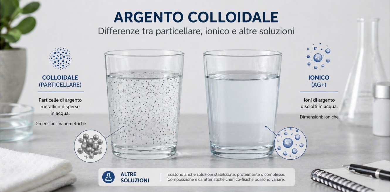 Argento colloidale: differenze tra particellare, ionico e altre soluzioni